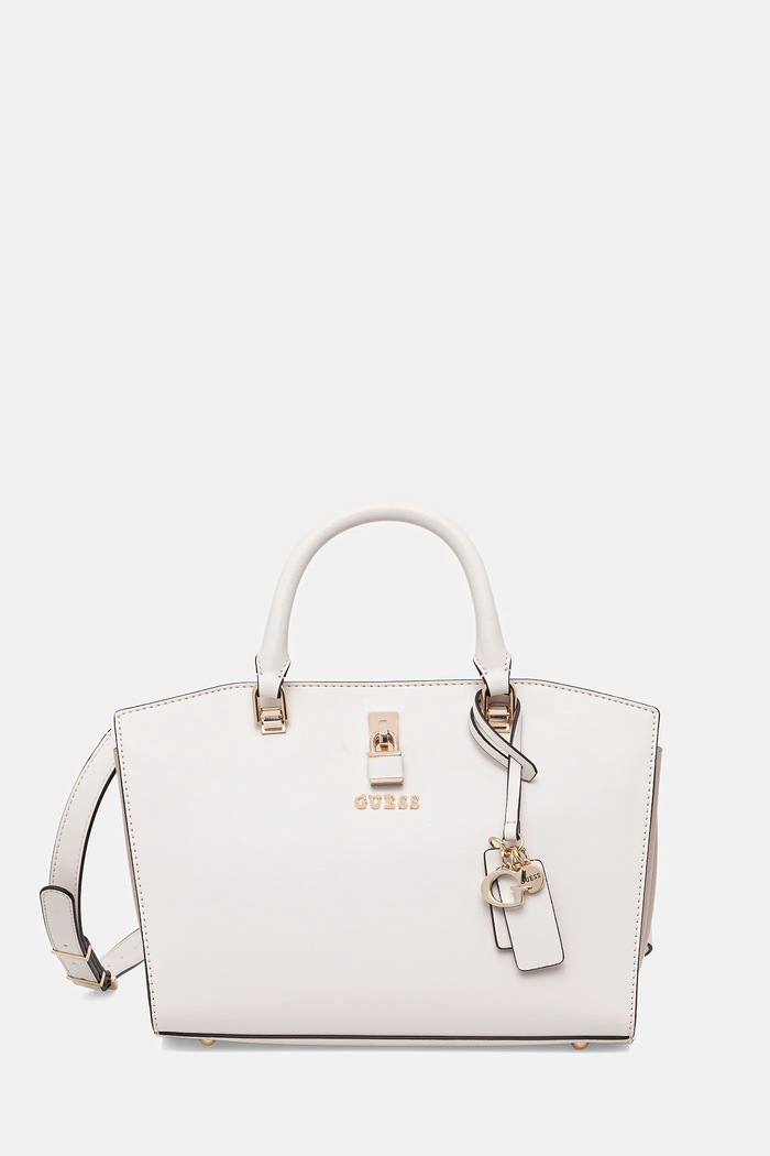 Guess torebka QUEENSLAND nie mieści A4 beżowy HWVG96.55060