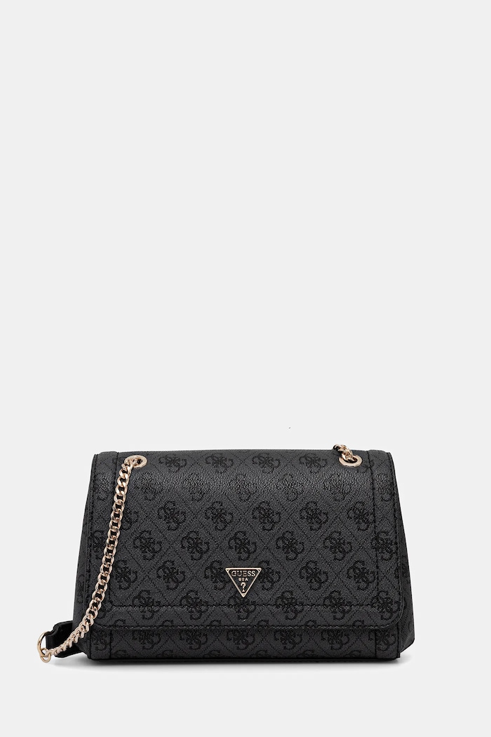 Τσάντα Guess NOELLE απομίμηση λείου δέρματος γκρί HWBG96.72210