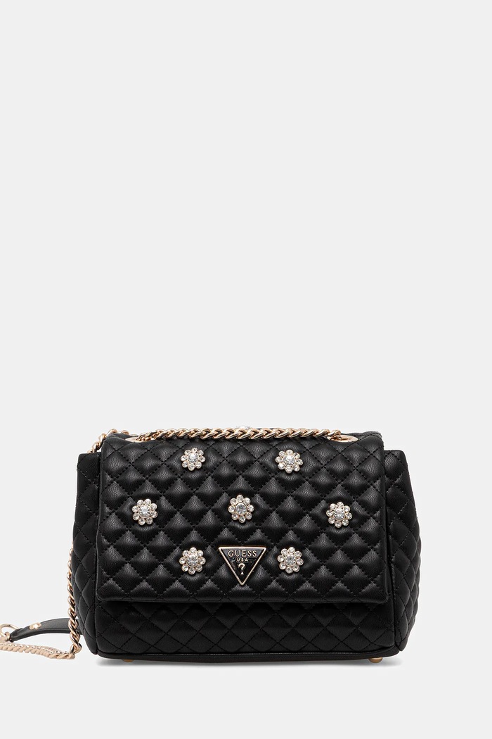 Guess poșetă EVERLEE imprimeu negru HWEG86.79210