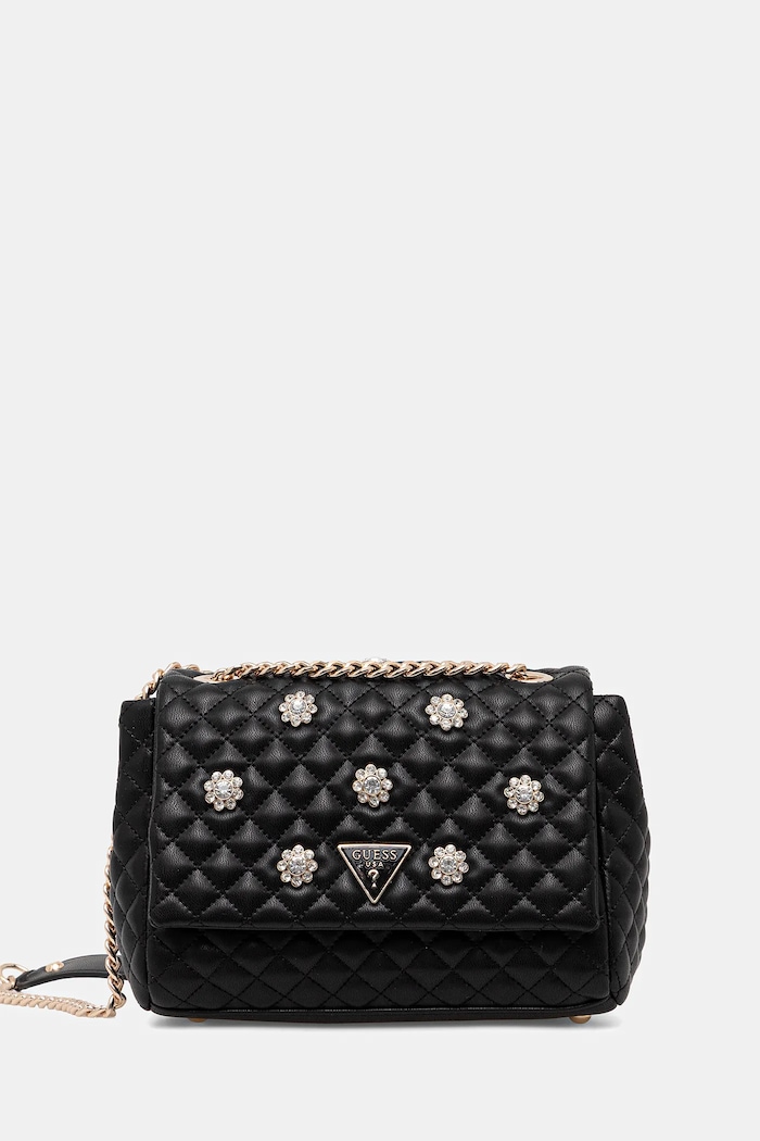 Guess poșetă EVERLEE imprimeu negru HWEG86.79210