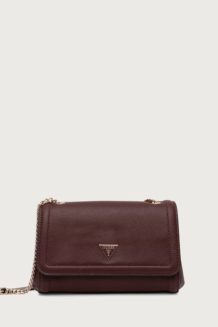 Guess torebka crossbody damska z imitacji skóry NOELLE bordowy HWZG96.72210