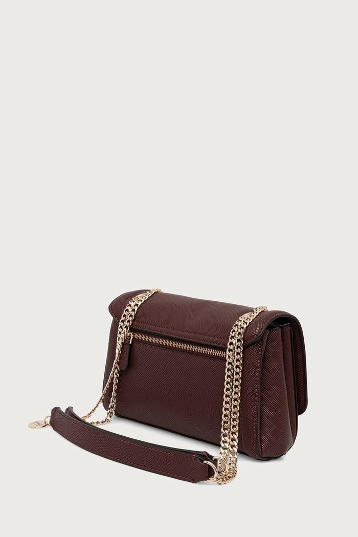 Akcesoria Guess torebka crossbody damska z imitacji skóry NOELLE HWZG96.72210 bordowy