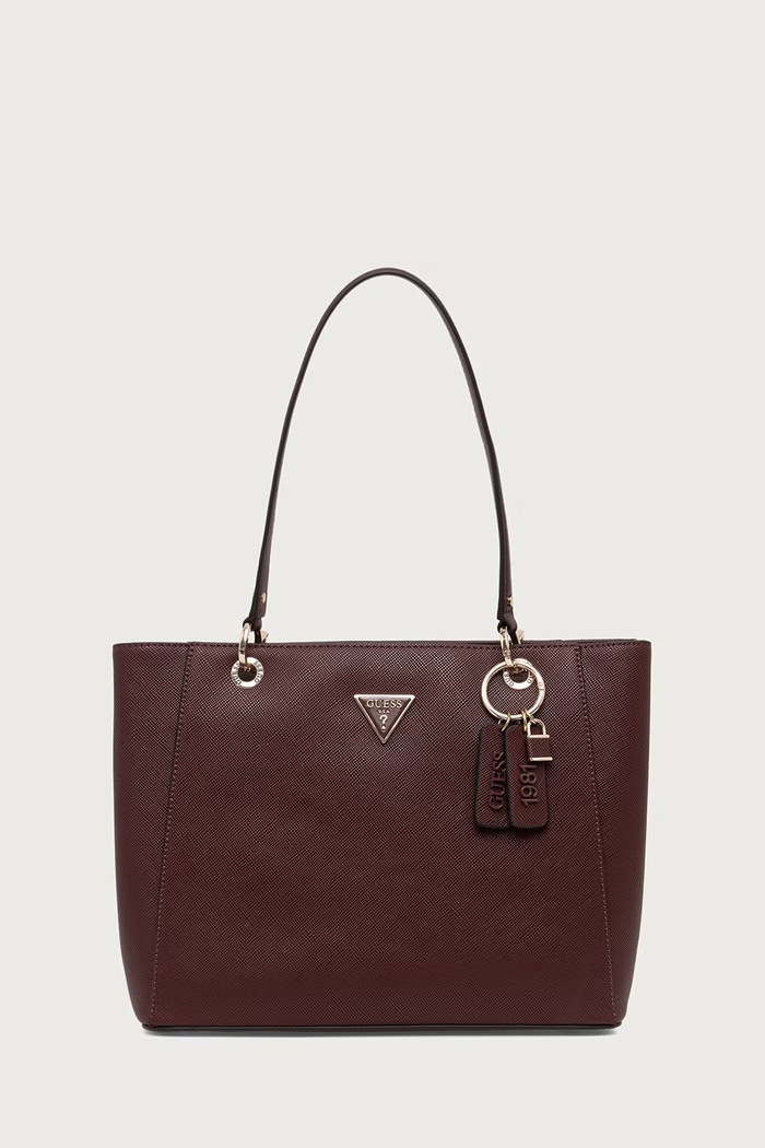 Guess torebka shopper damska z imitacji skóry NOELLE bordowy HWZG96.72250