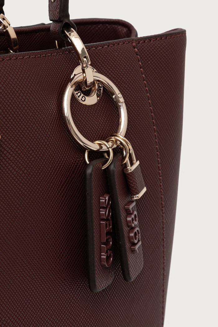 Guess torebka shopper damska z imitacji skóry NOELLE bordowy HWZG96.72250
