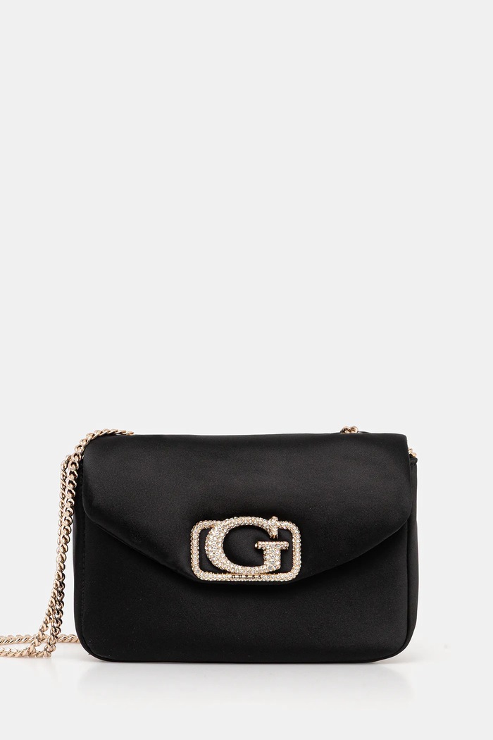 Τσάντα Guess PRUE απλικέ μαύρο HWEG96.70780