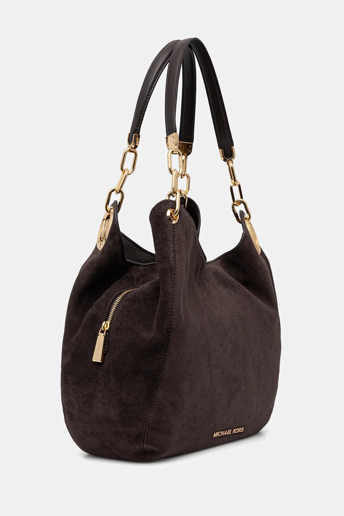 MICHAEL Michael Kors geantă de mână din piele întoarsă LILLIE 30F3G0LE3S maro AW25