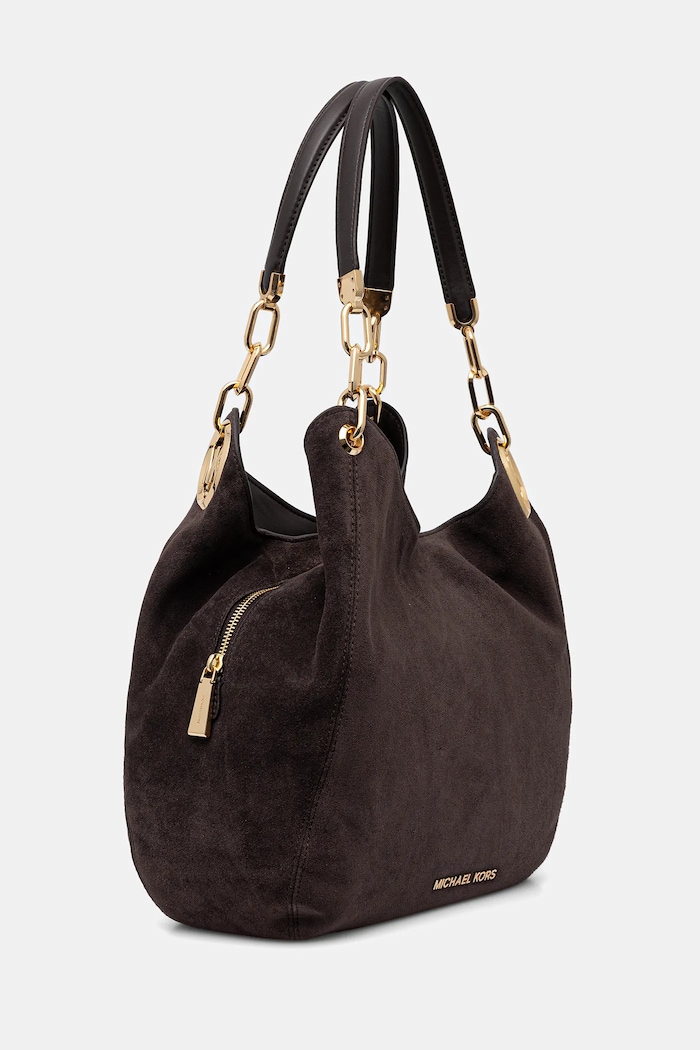 MICHAEL Michael Kors geantă de mână din piele întoarsă LILLIE 30F3G0LE3S maro AW25