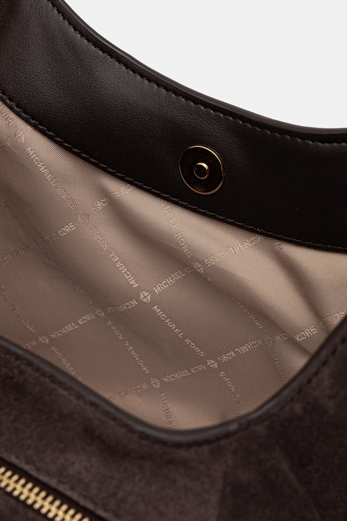 MICHAEL Michael Kors geantă de mână din piele întoarsă LILLIE 30F3G0LE3S maro