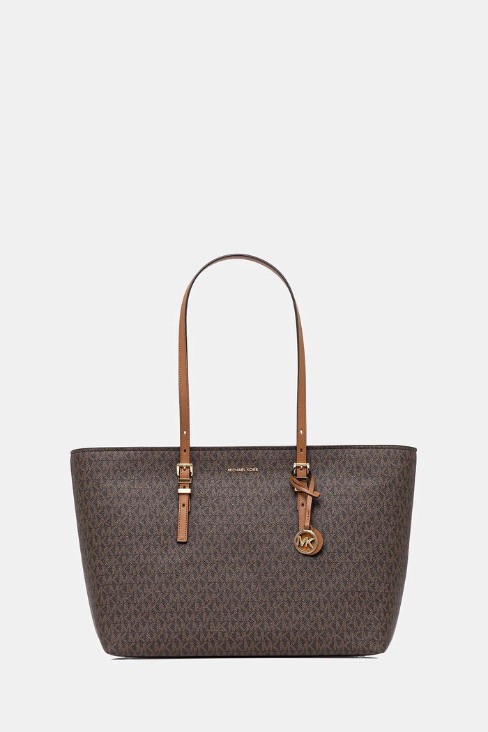 Torbica MICHAEL Michael Kors QUINN Imitacija zrnatega usnja rjava 30T5GQNT9B