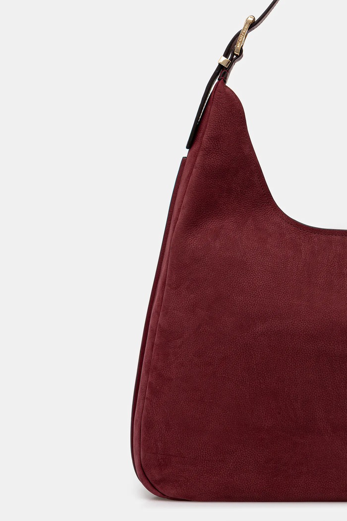 Accesorii MICHAEL Michael Kors hobo bag pentru femei din piele NOLITA 30F4GY5H3T burgundia