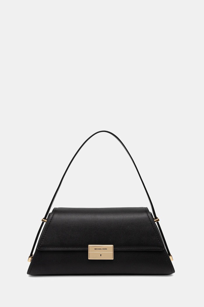 Шкіряна сумочка MICHAEL Michael Kors LUDLOW лицьова шкіра чорний 30F4GLNL2L