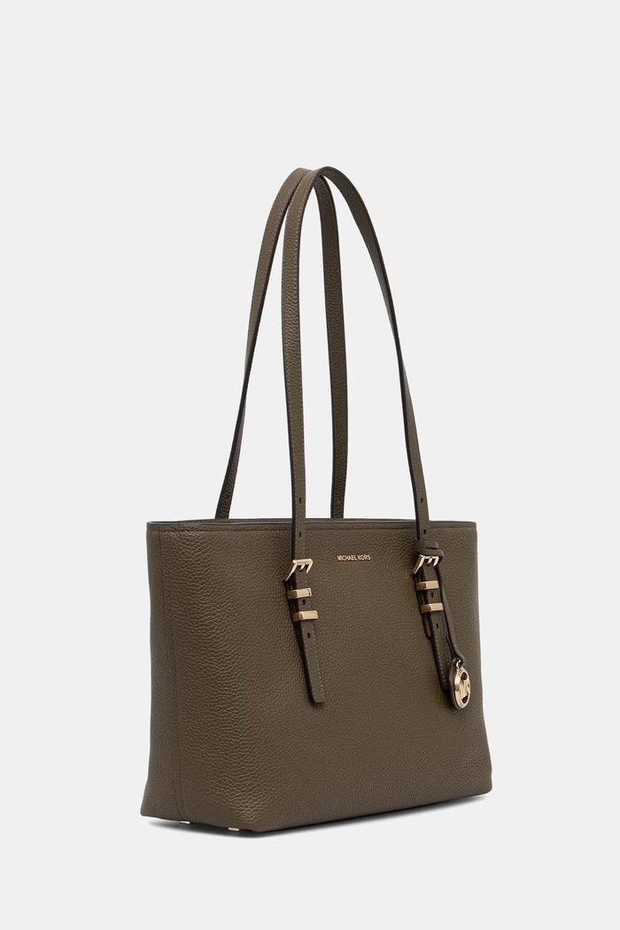 MICHAEL Michael Kors Torebka shopper damska skórzana QUINN 30T5GQNT2L zielony AA00
