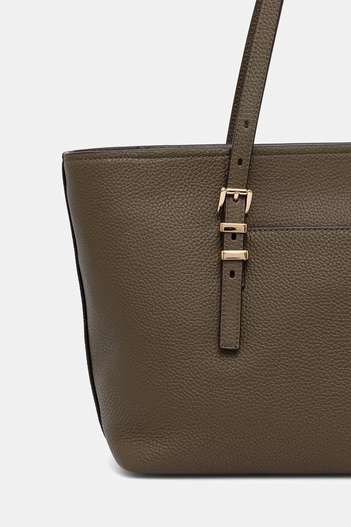 Akcesoria MICHAEL Michael Kors Torebka shopper damska skórzana QUINN 30T5GQNT2L zielony