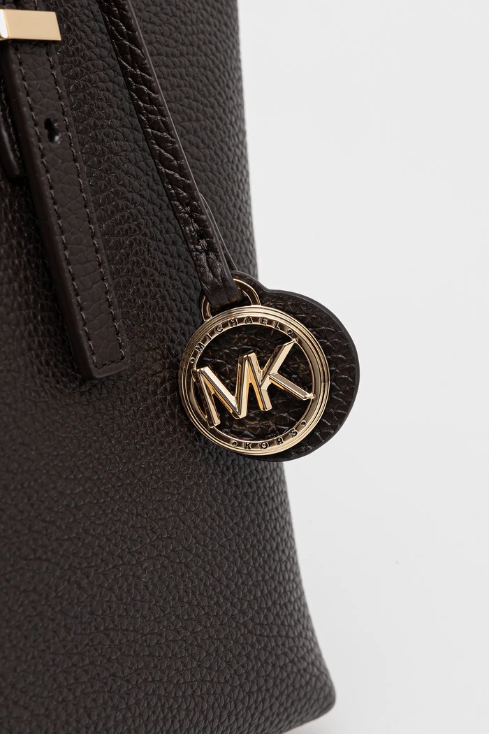 Dodaci MICHAEL Michael Kors Shopper torba za žene od kože QUINN 30T5GQNT2L smeđa