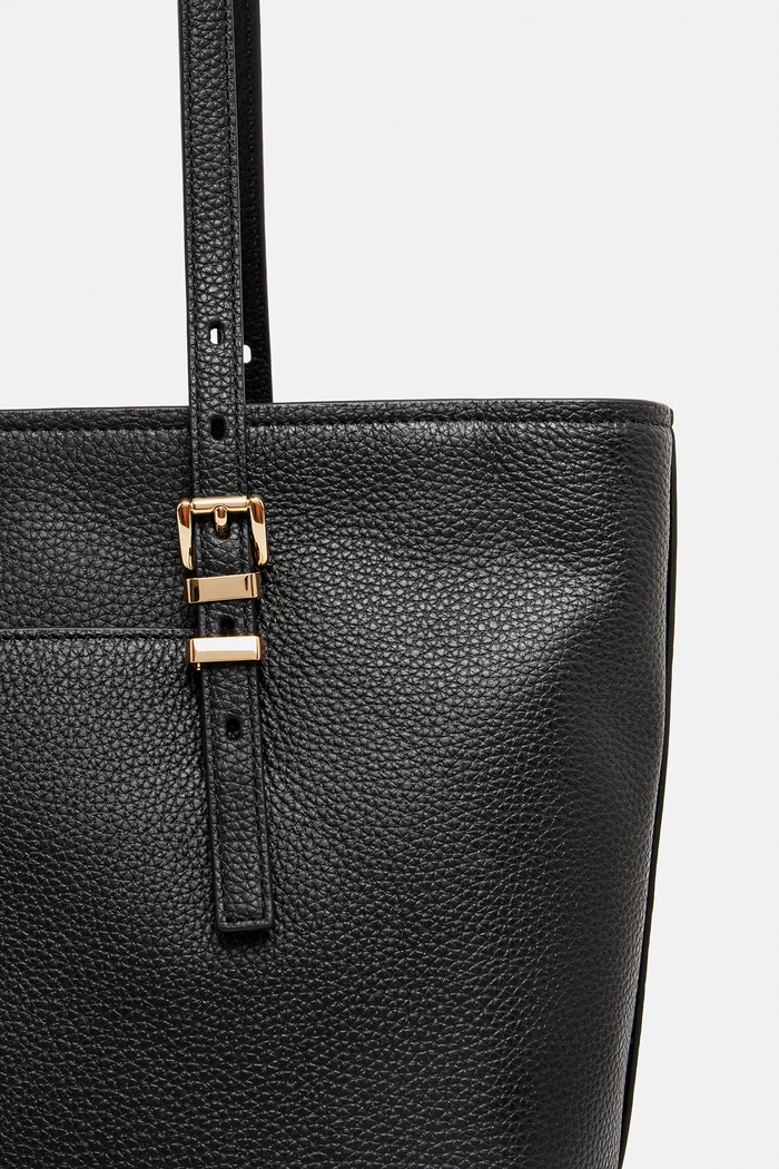 Geantă shopper pentru femei din piele QUINN MICHAEL Michael Kors 30T5GQNT2L negru