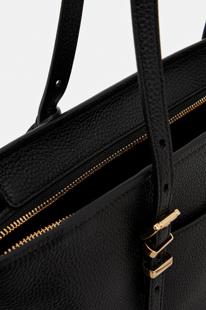 Geantă shopper pentru femei din piele QUINN MICHAEL Michael Kors negru 30T5GQNT2L