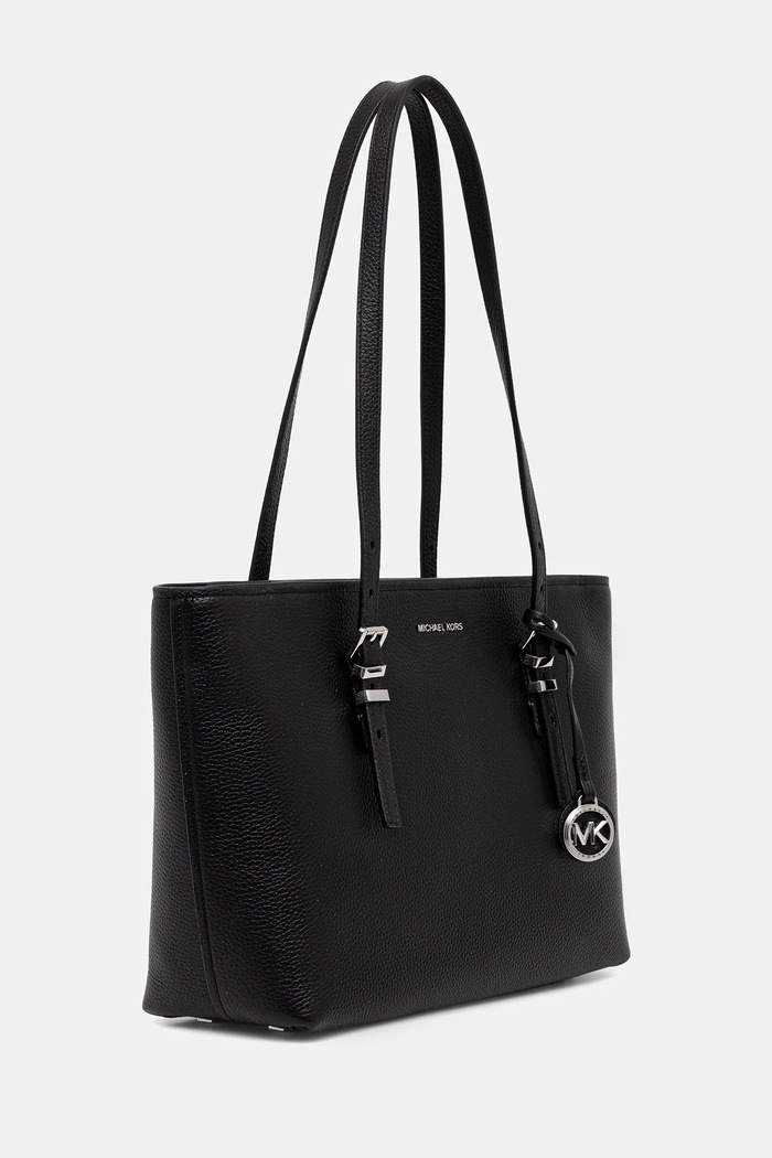 MICHAEL Michael Kors torebka skórzana QUINN 30T5SQNT2L czarny AW25