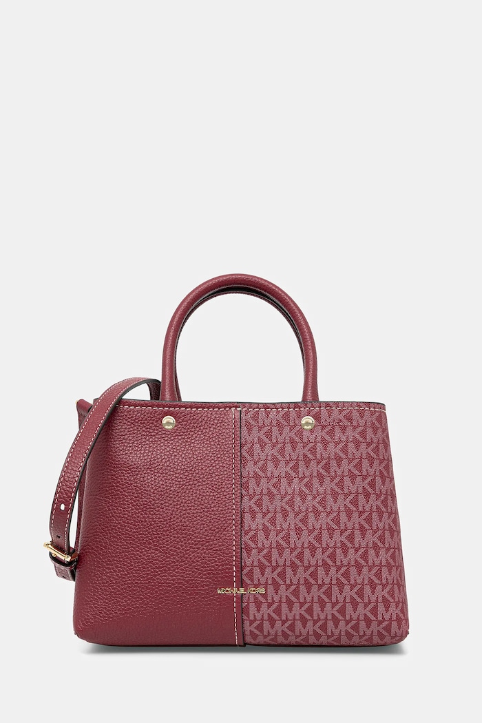 Torba MICHAEL Michael Kors FLORA zrnata koža bordo 30T5GFFS2B