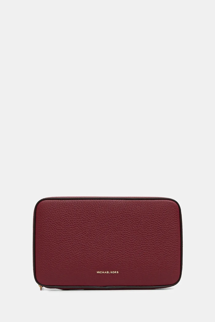 MICHAEL Michael Kors kosmetyczka skórzana Gift Box bordowy 32T5GTMV3L