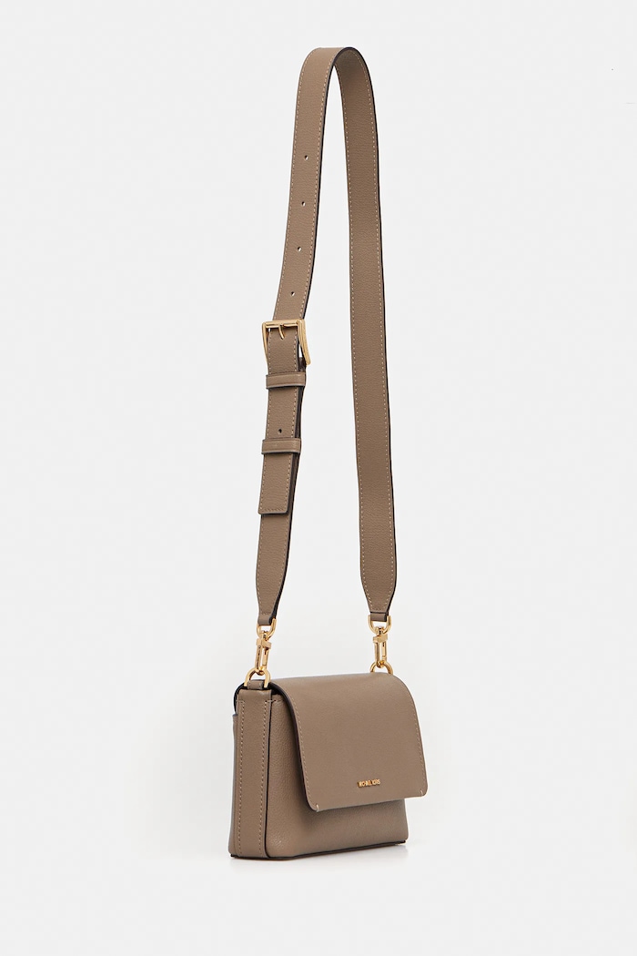 Kožna torba MICHAEL Michael Kors NESSA 30T5G8ZM1L bež AW25