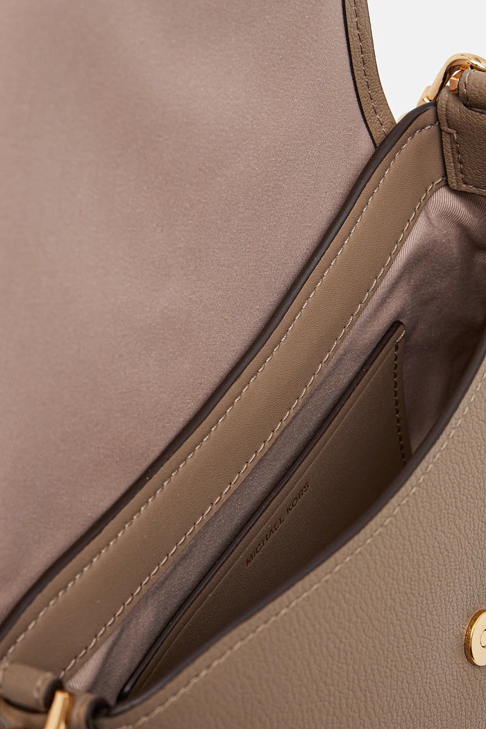 Kožna torba MICHAEL Michael Kors NESSA 30T5G8ZM1L bež