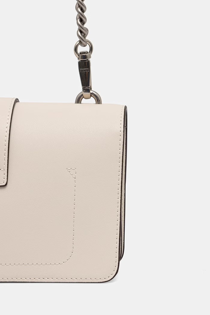 Akcesoria Pinko torebka crossbody damska skórzana 105856.A0F1 beżowy