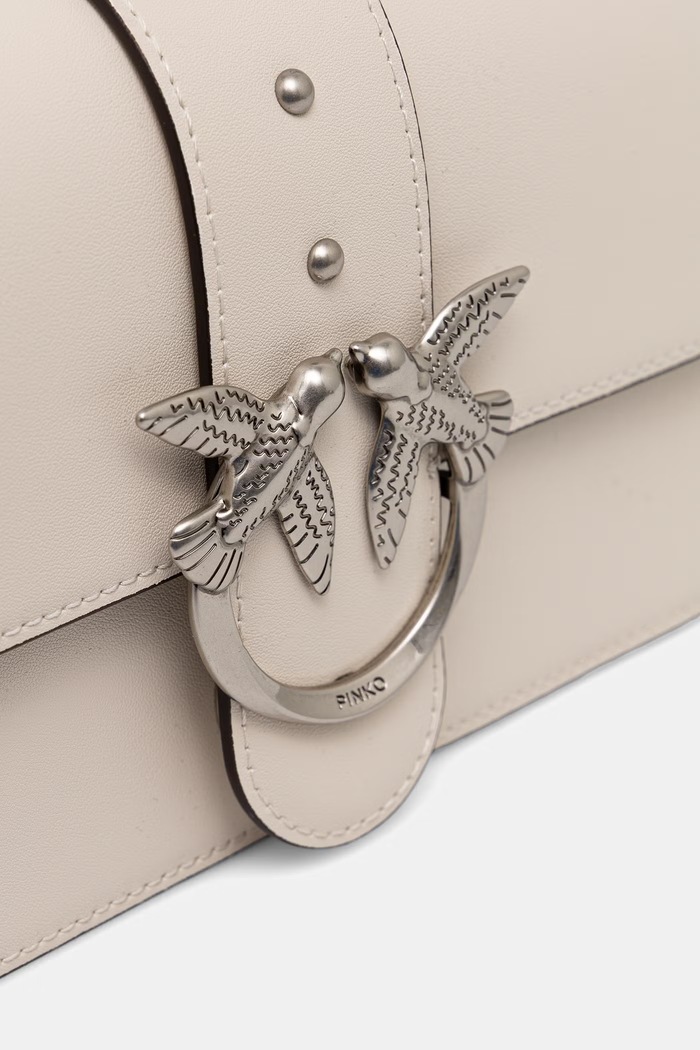 Pinko torebka crossbody damska skórzana beżowy 105856.A0F1