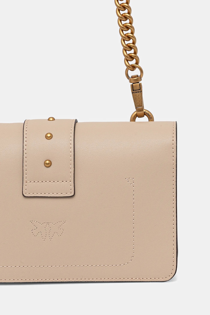 Accesorii Pinko poșetă de piele 105856.A0F1 bej