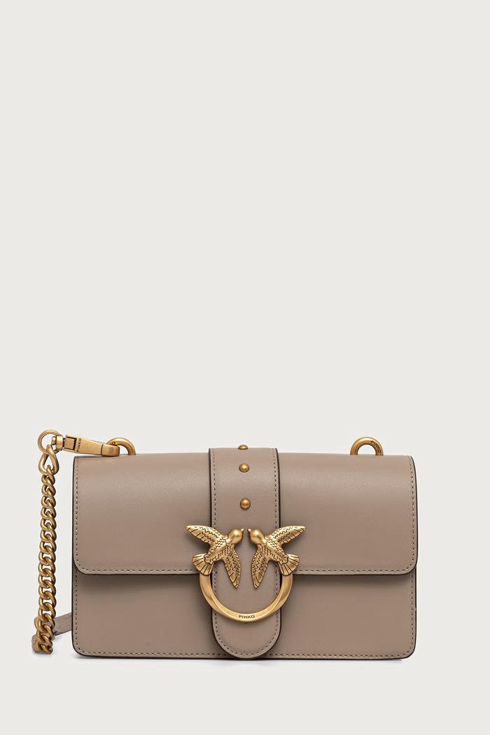 Pinko torebka crossbody damska skórzana beżowy 105856.A0F1