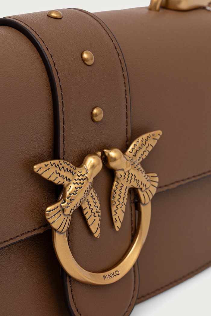 Pinko torebka crossbody damska skórzana brązowy 105856.A0F1
