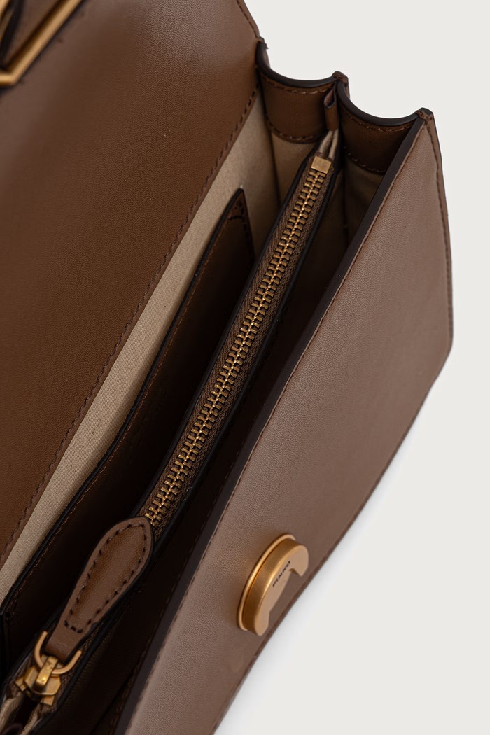 Pinko torebka crossbody damska skórzana 105856.A0F1 brązowy
