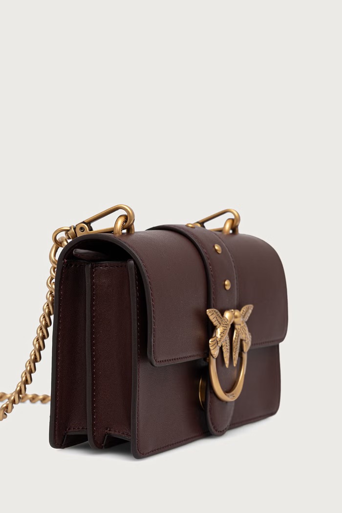 Pinko Torebka crossbody damska skórzana 105856.A0F1 bordowy AA00