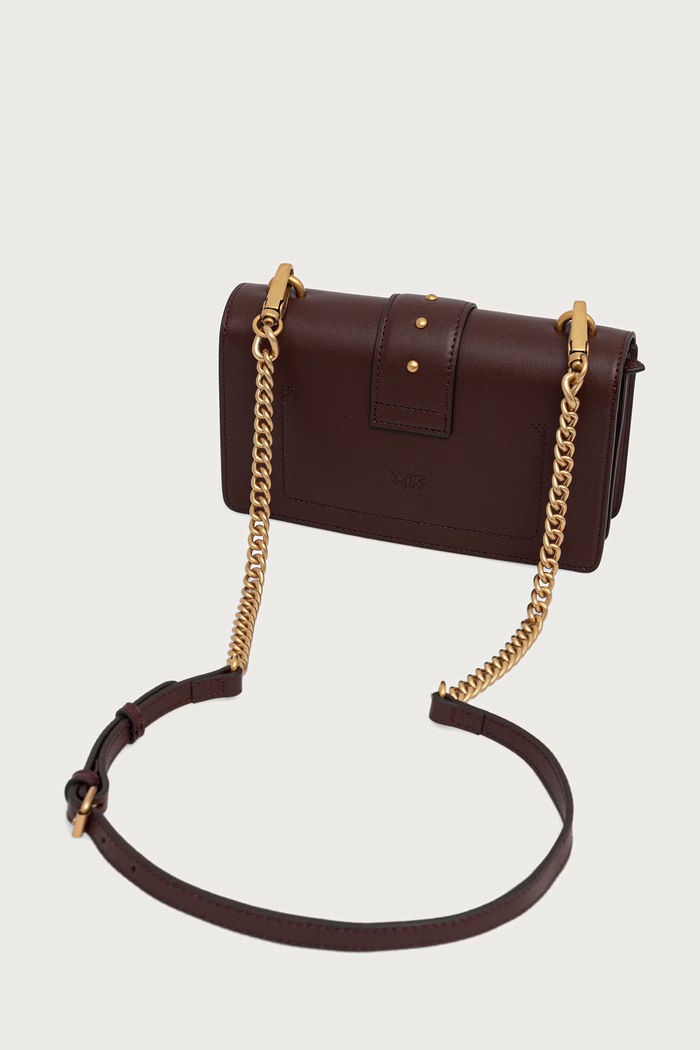 Akcesoria Pinko Torebka crossbody damska skórzana 105856.A0F1 bordowy