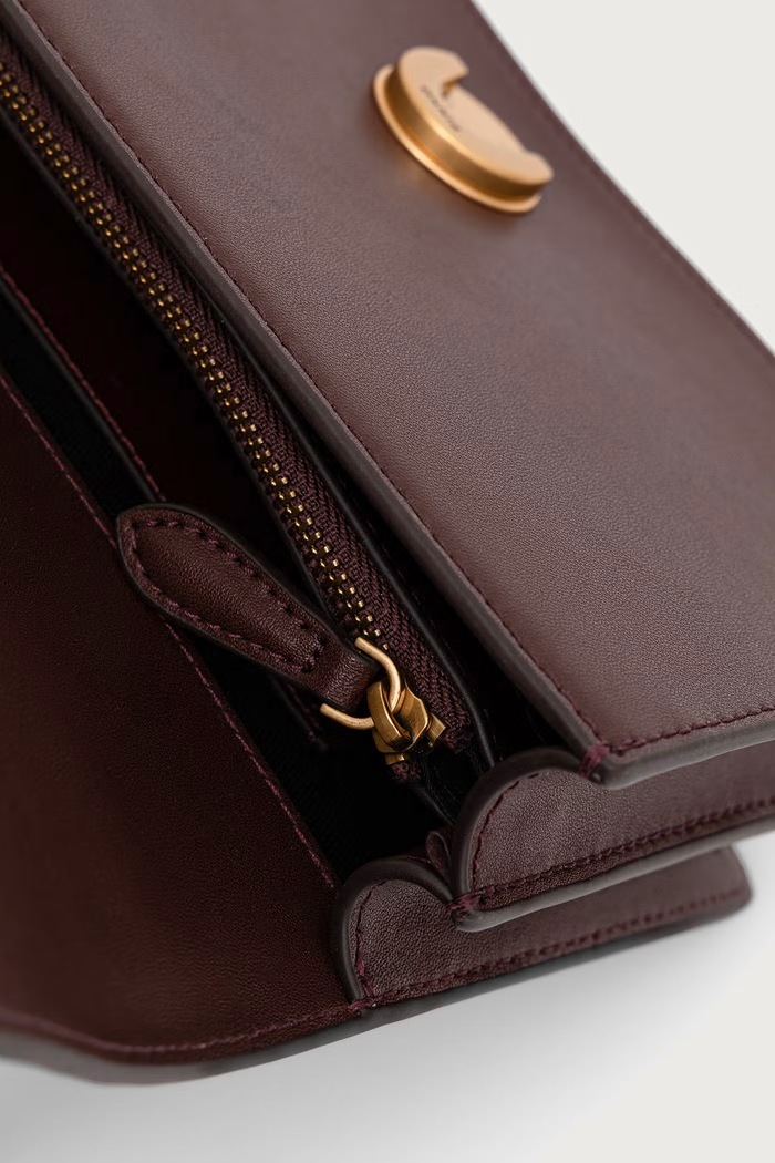 Torebka crossbody damska skórzana Pinko bordowy 105856.A0F1