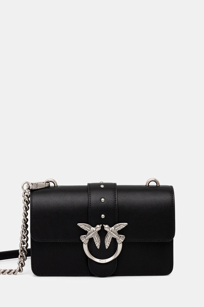 Pinko poșetă de piele uni negru 105856.A0F1