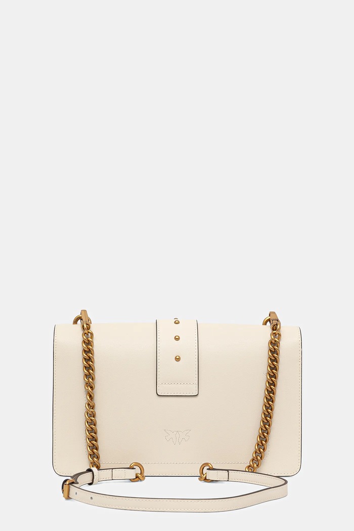 Doplňky Pinko crossbody kabelka dámská kožená 105857.A0F1 béžová