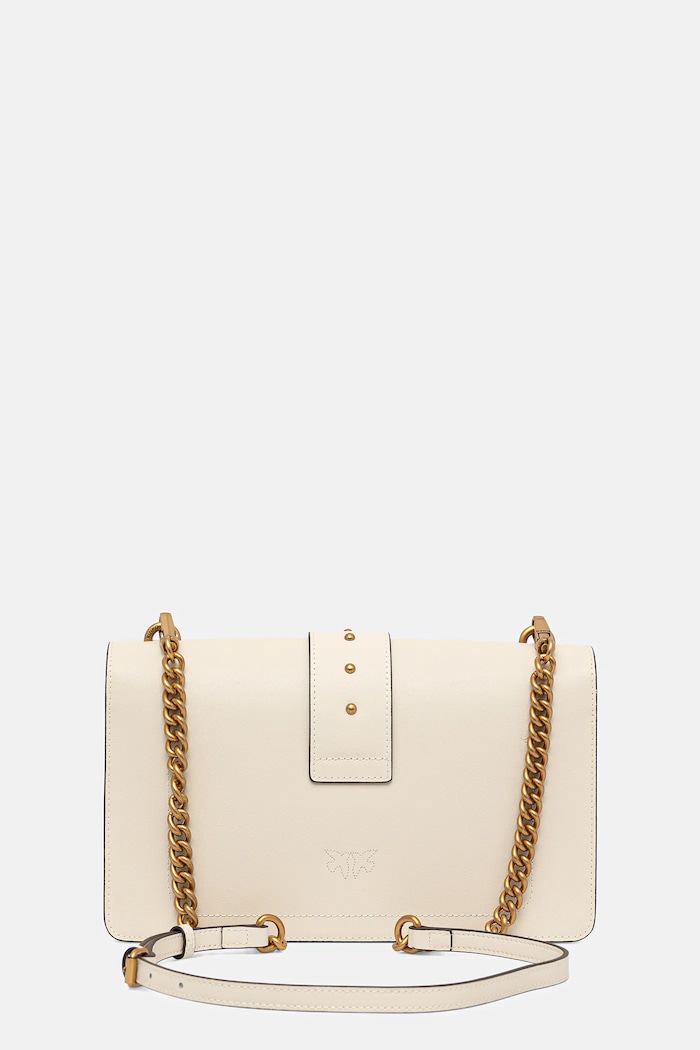 Doplňky Pinko crossbody kabelka dámská kožená 105857.A0F1 béžová