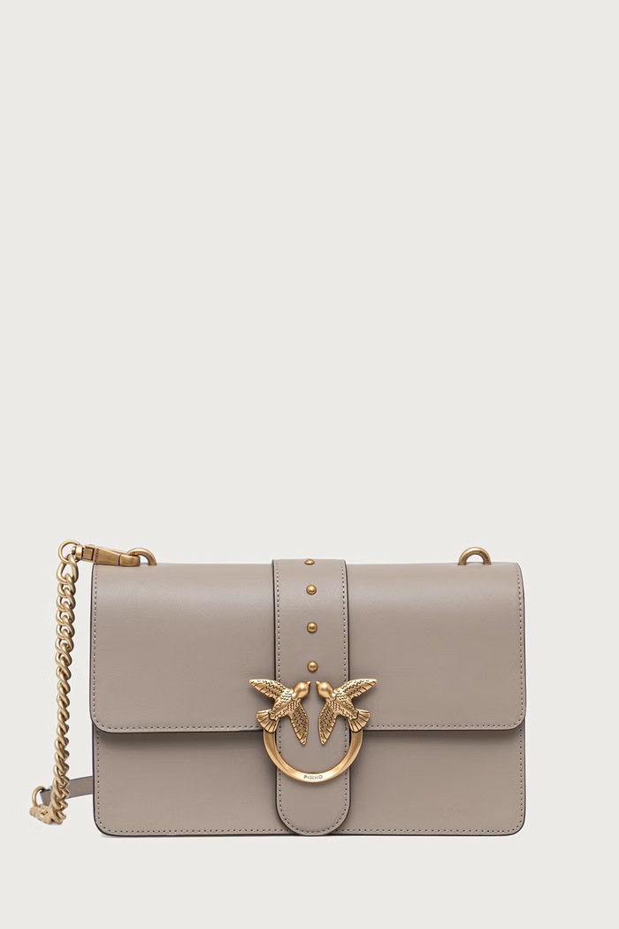 Pinko crossbody kabelka dámska kožená béžová 105857.A0F1