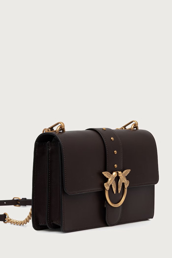 Pinko чанта crossbody дамска от кожа 105857.A0F1 кафяв AA00