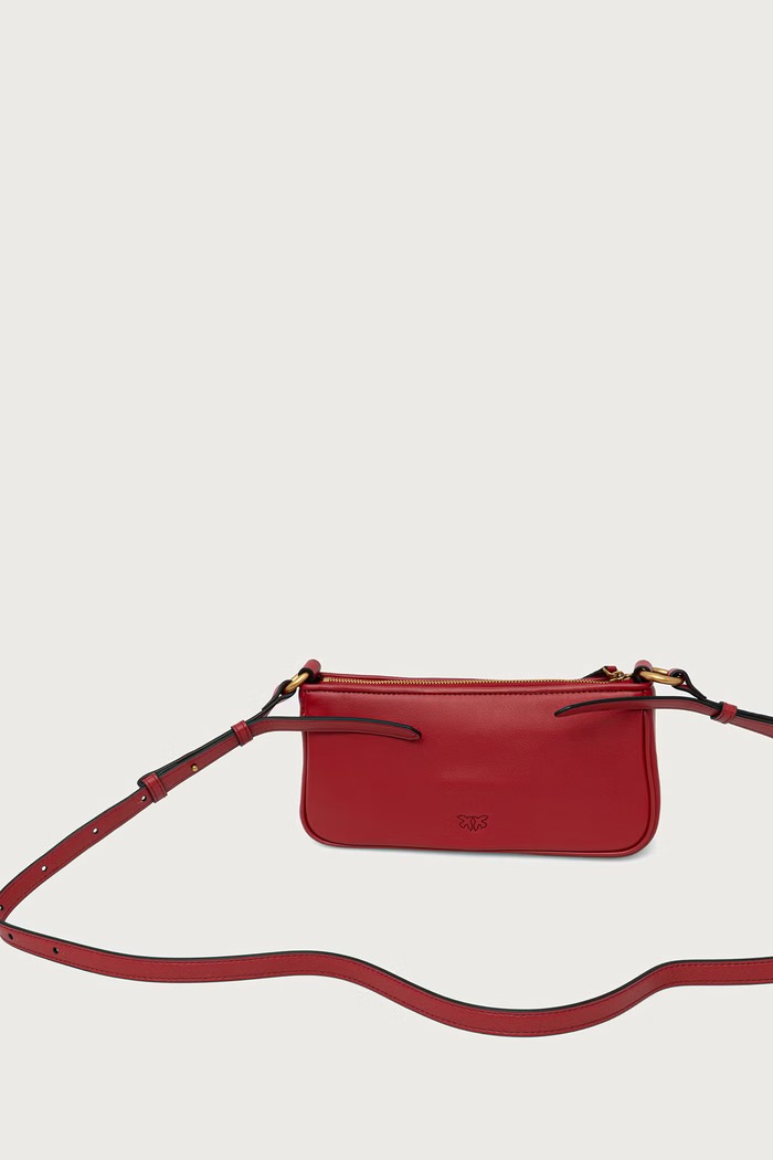 Pinko Crossbody kabelka dámská kožená Horizontal 105069.A0QO červená AA00