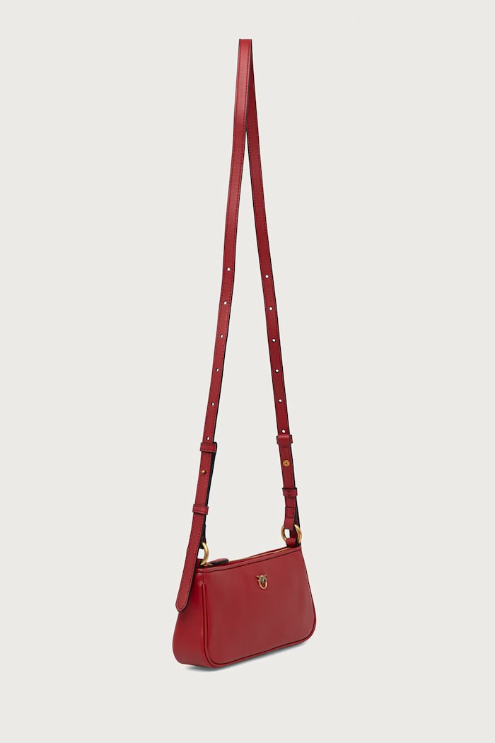 Doplňky Pinko Crossbody kabelka dámská kožená Horizontal 105069.A0QO červená