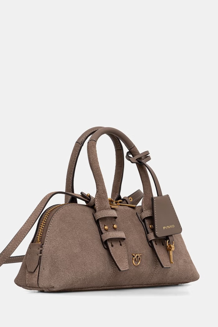 Pinko torebka bagietka damska zamszowa Horizontal 105334.A2JH beżowy AA00
