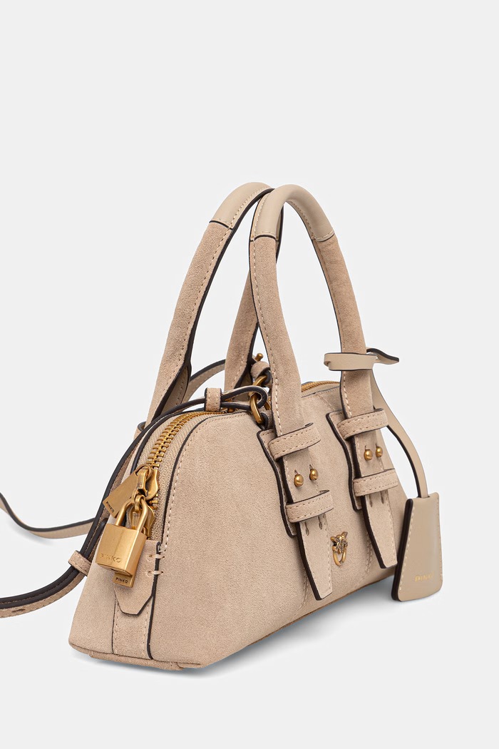 Pinko torebka zamszowa Horizontal 105334.A2JH beżowy AA00