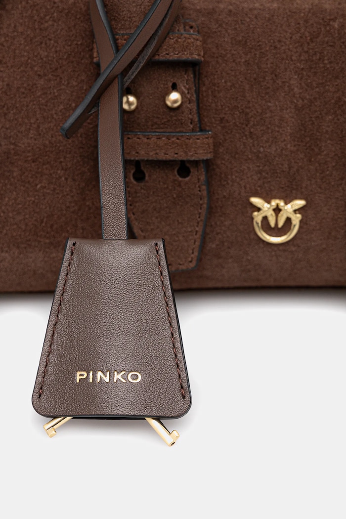 Baguette γυναικεία δέρμα σουέτ Horizontal Pinko 105334.A2JH καφέ