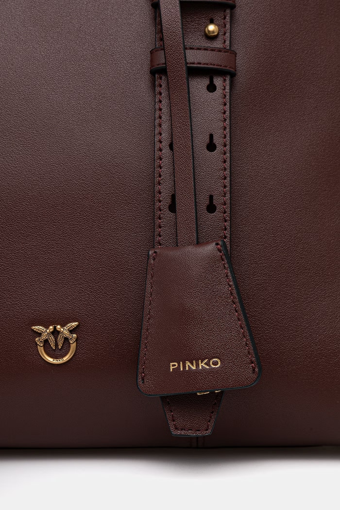 Accesorii Pinko poșetă de piele 105906.A0QO maro