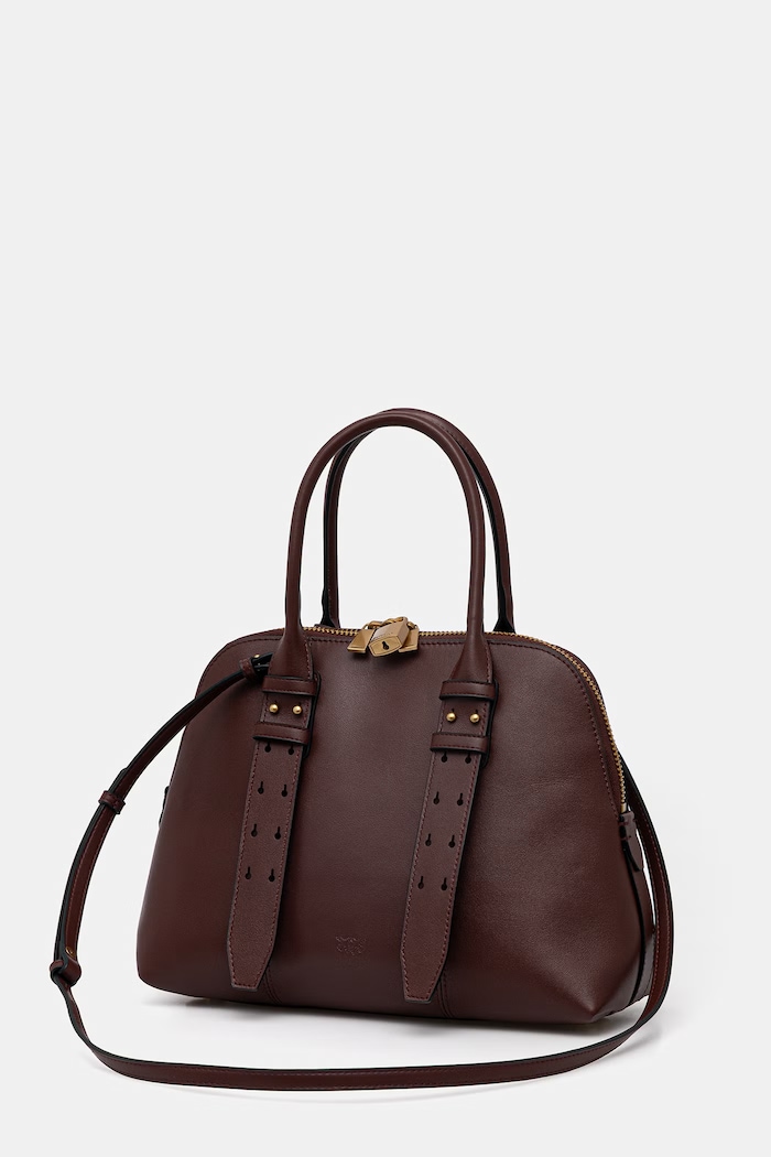Pinko poșetă de piele maro 105906.A0QO