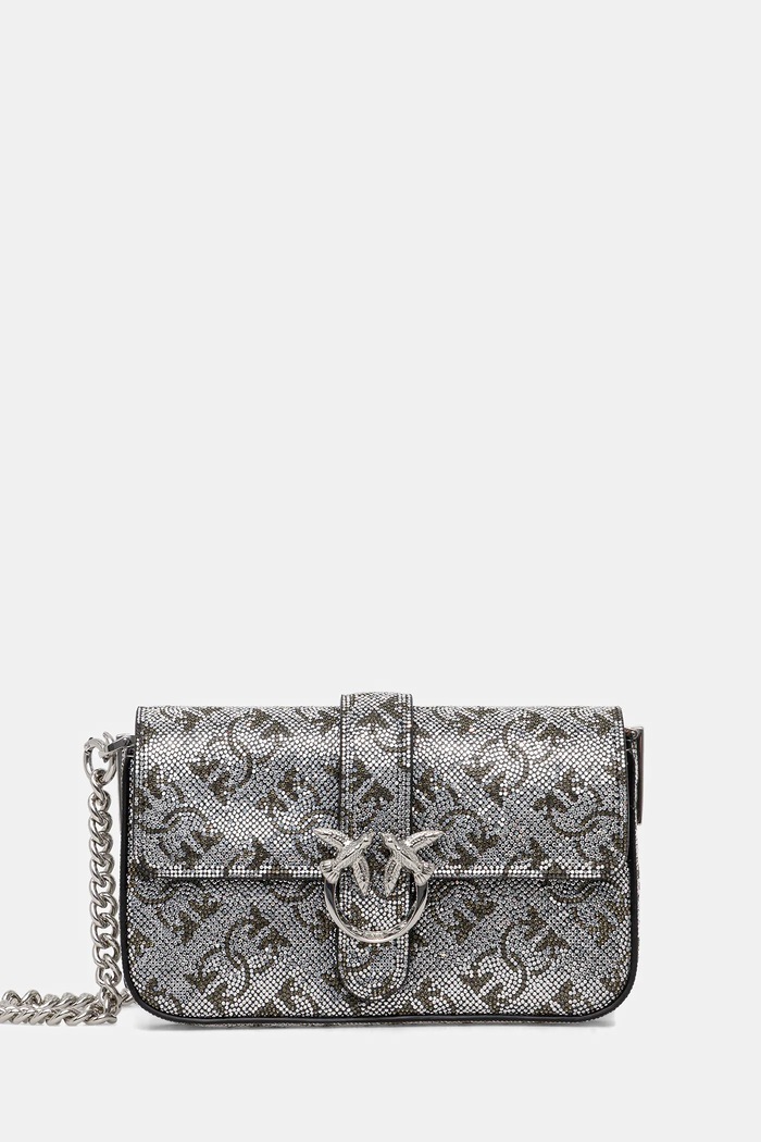 Pinko borsetta stampa all-over argento 105353.A20D