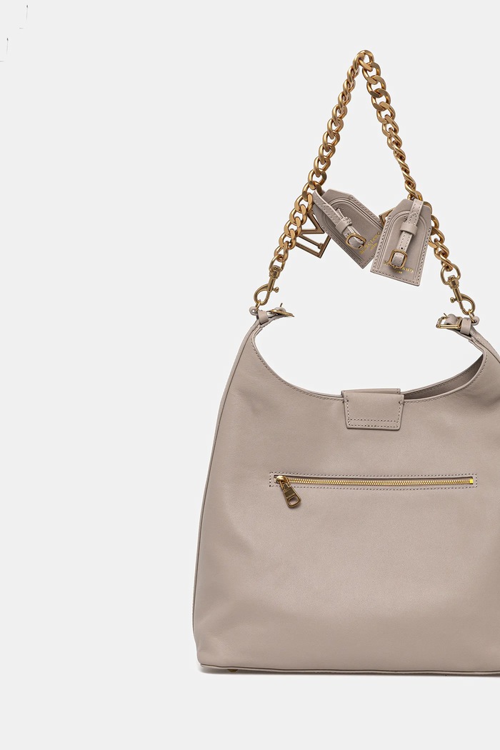 Akcesoria Marciano by Guess torebka skórzana 5YGZ05.7330A beżowy
