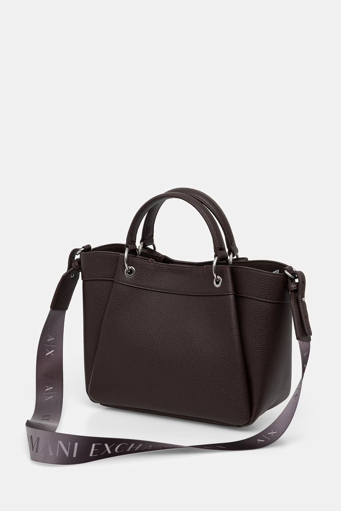 Armani Exchange чанта дамска от имитация на кожа кафяв 942911.CC783.