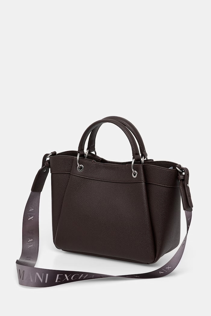 Armani Exchange чанта дамска от имитация на кожа кафяв 942911.CC783.